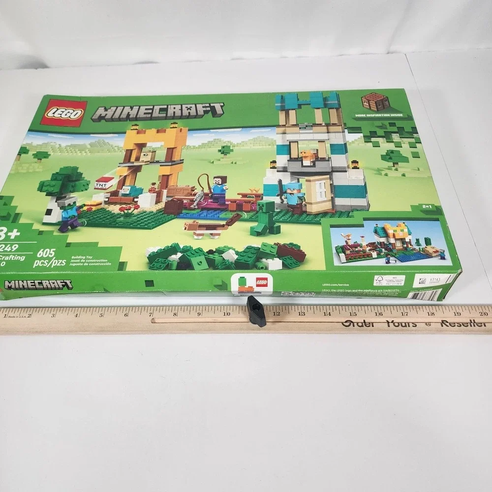 LEGO‎ Minecraft 21249 The Crafting Box 4.0 605 Pc Set Factory Sealed